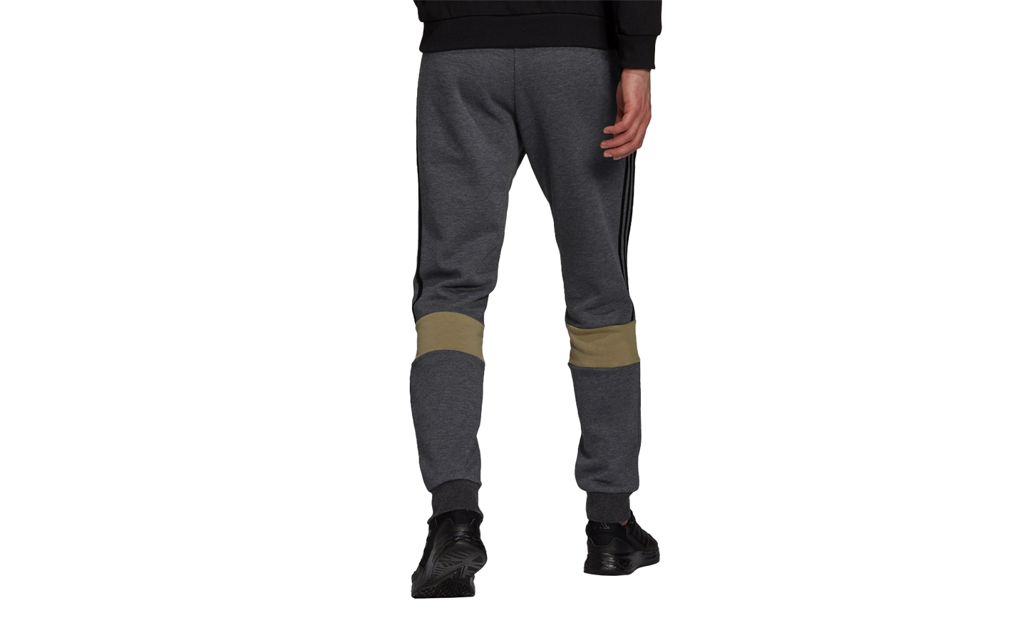 Essentials Colorblock Pants "Dark Grey Heather / Black / Orbit Green" H14632