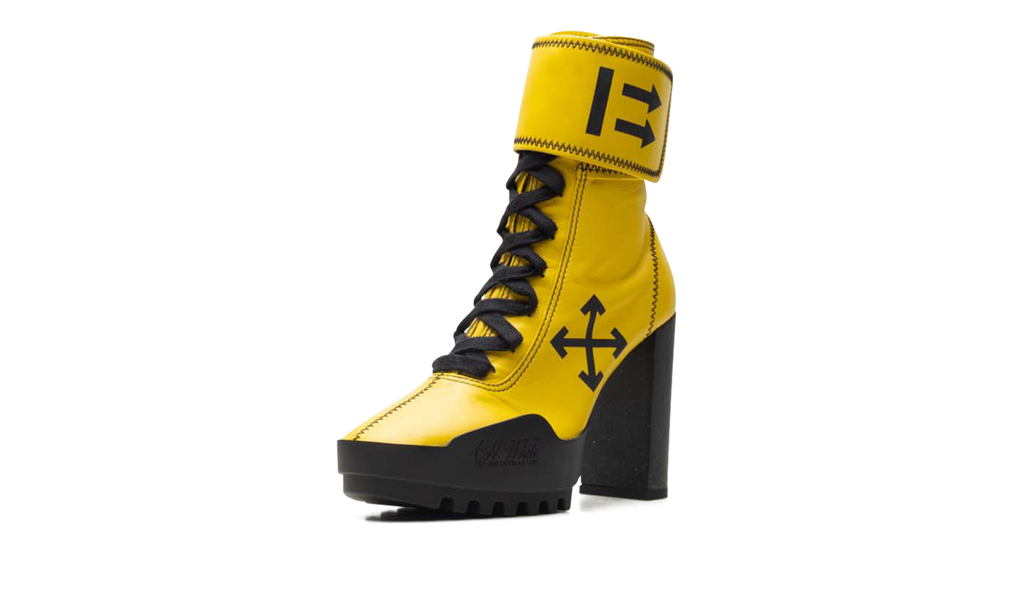 Leather Moto Wrap Boots "Yellow" OWIA173F19B420856010