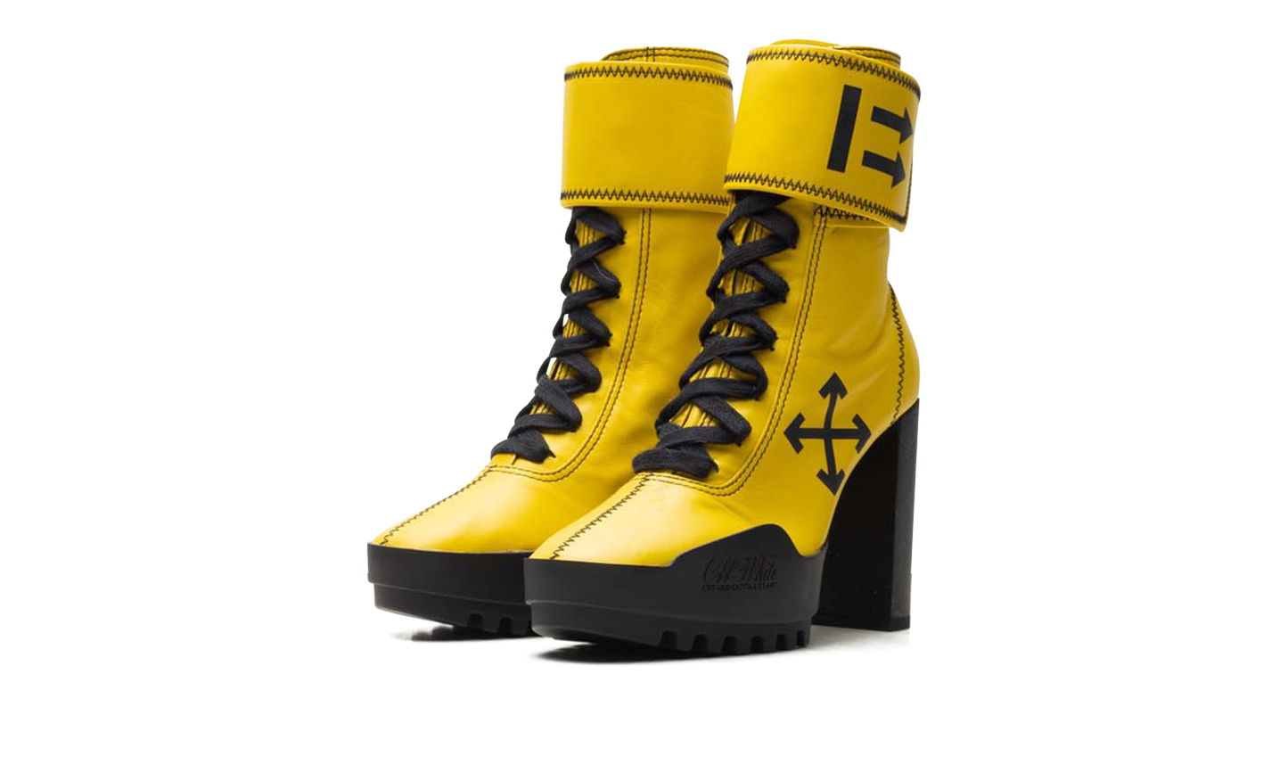 Leather Moto Wrap Boots "Yellow" OWIA173F19B420856010