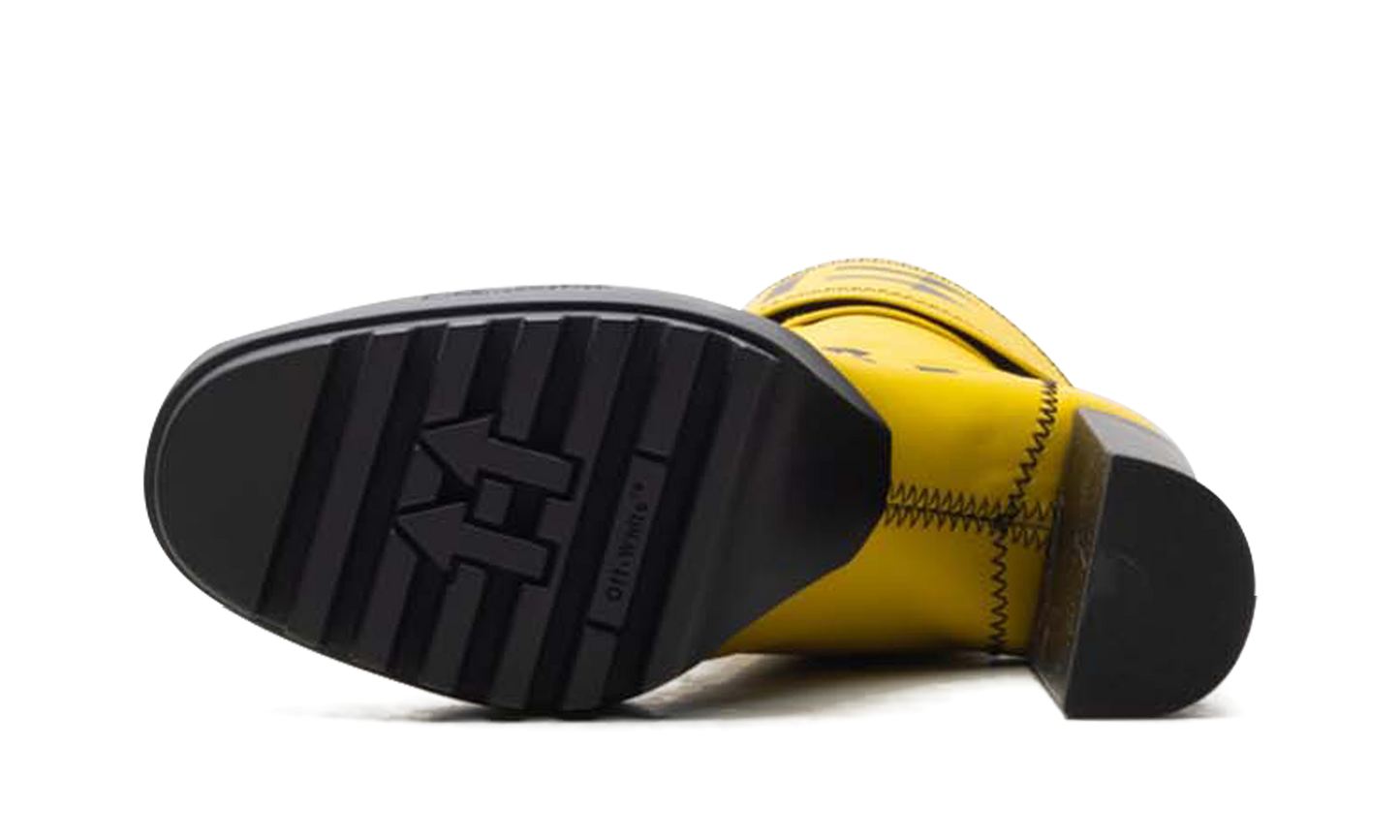 Leather Moto Wrap Boots "Yellow" OWIA173F19B420856010