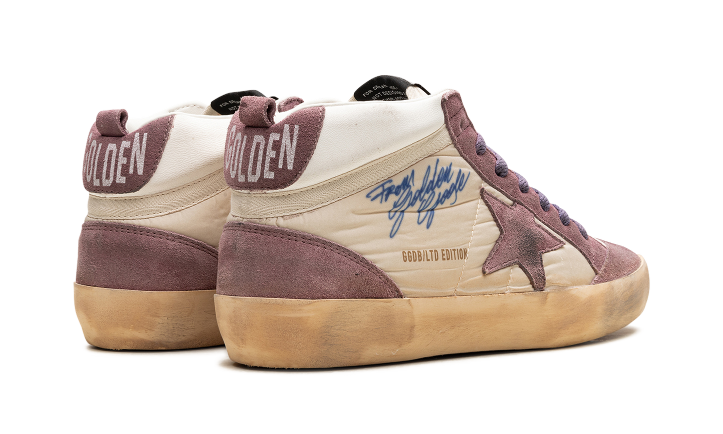 MID STAR DOUBLE QUARTER NYLON AND NAPPA UPPER SUEDE STAR AND HEEL WITH SPUR "WISTFUL MAUVE CREAM WHITE"