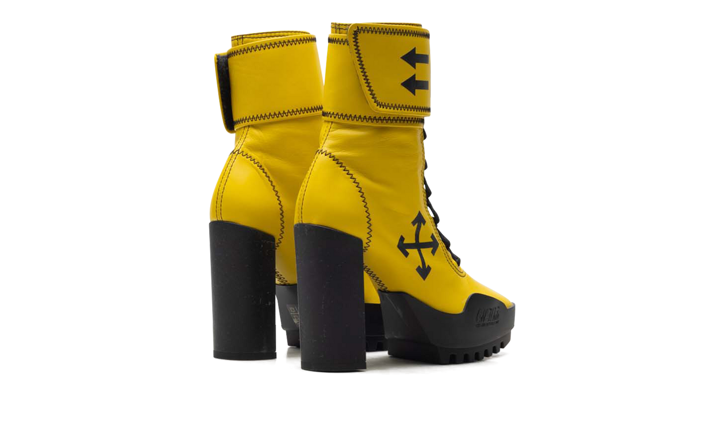 Leather Moto Wrap Boots "Yellow" OWIA173F19B420856010