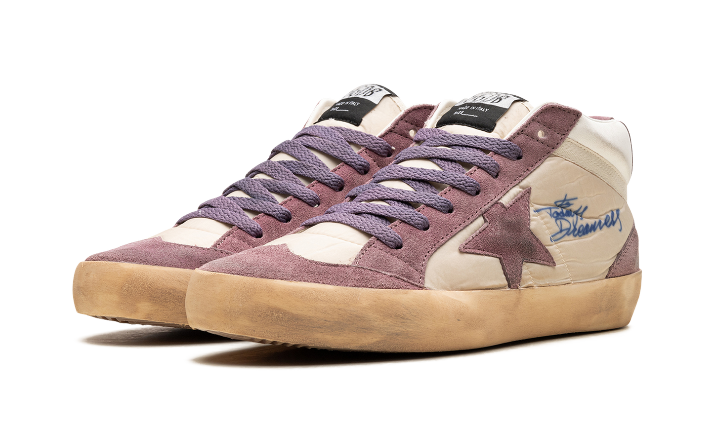 MID STAR DOUBLE QUARTER NYLON AND NAPPA UPPER SUEDE STAR AND HEEL WITH SPUR "WISTFUL MAUVE CREAM WHITE"